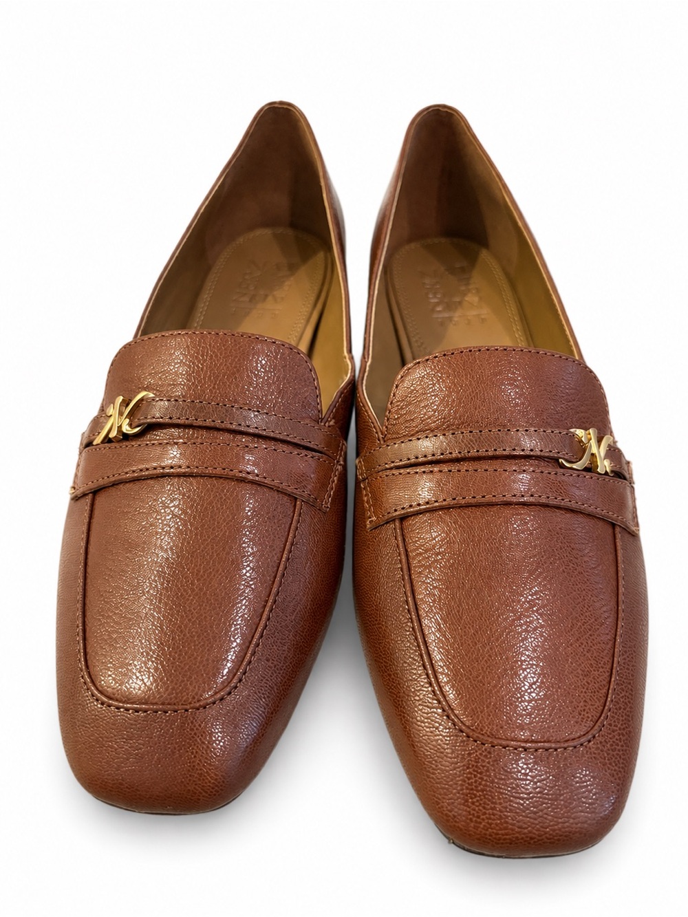 Naturalizer Create Women’s 8.5M Caramel Leather Square Toe Loafers NIB